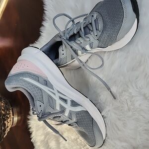 ASICS Women's Athletic Shoes in Gray and Pink, 7.5
